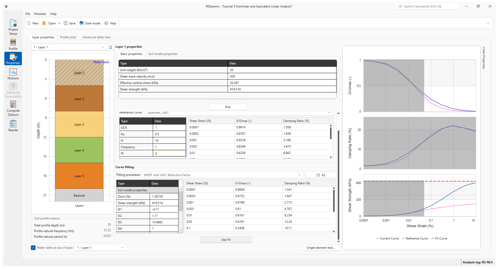 properties tab layer 1