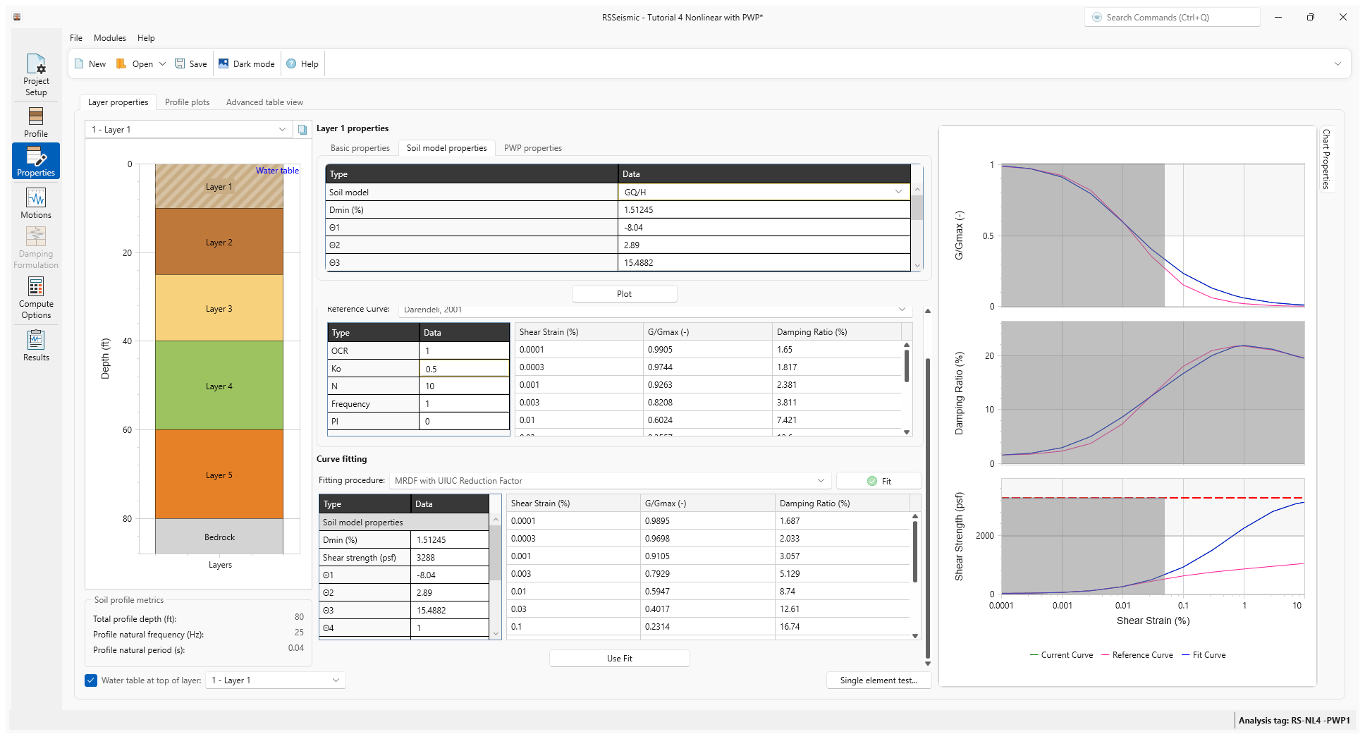 layer 1 properties with fit applied