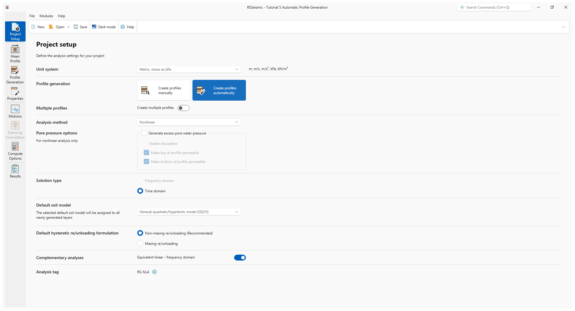 project setup