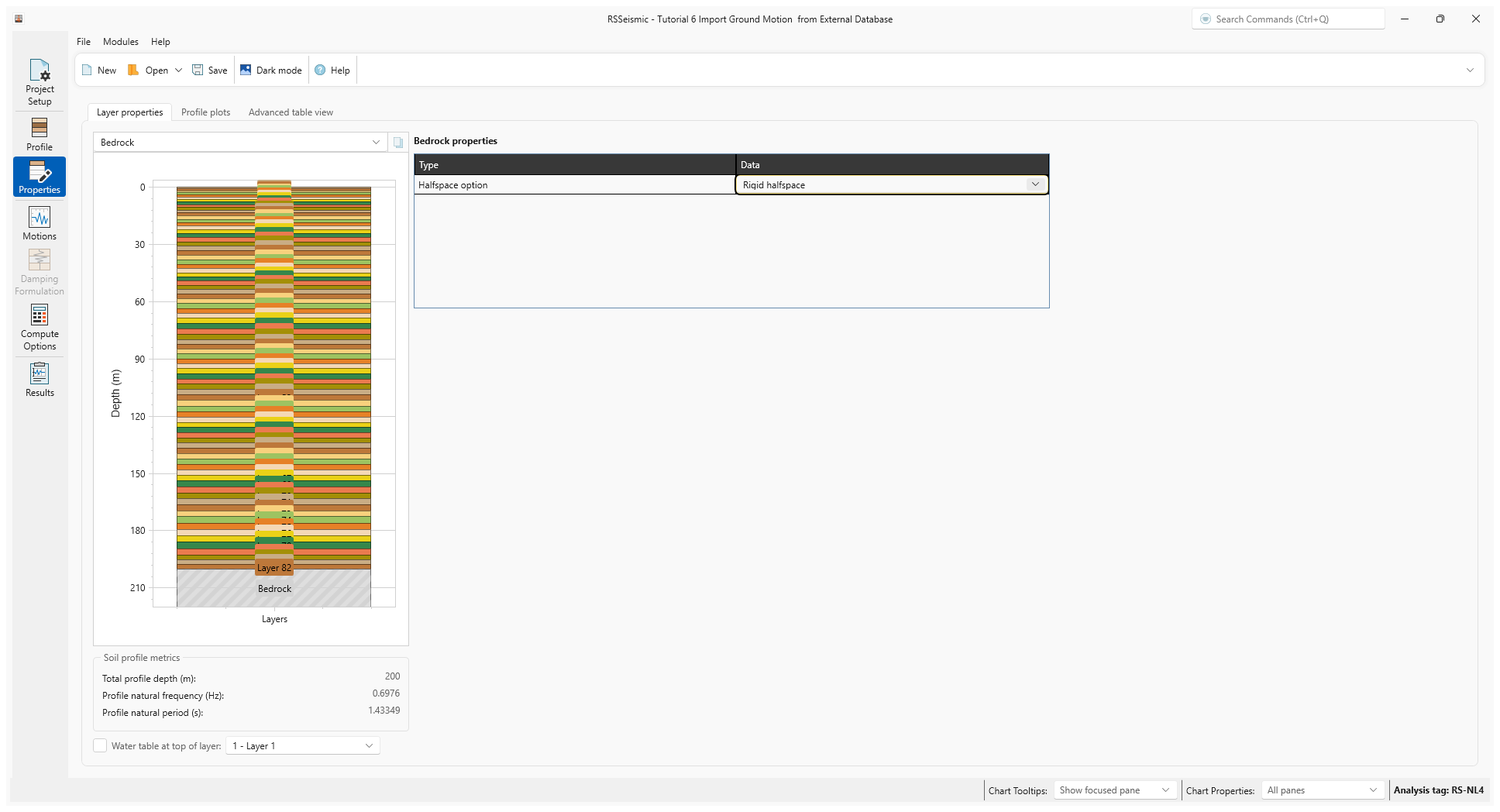 Bedrock layer properties