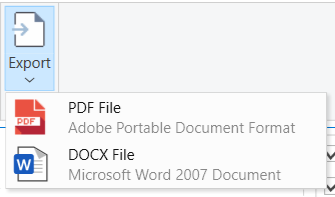 Export drop down