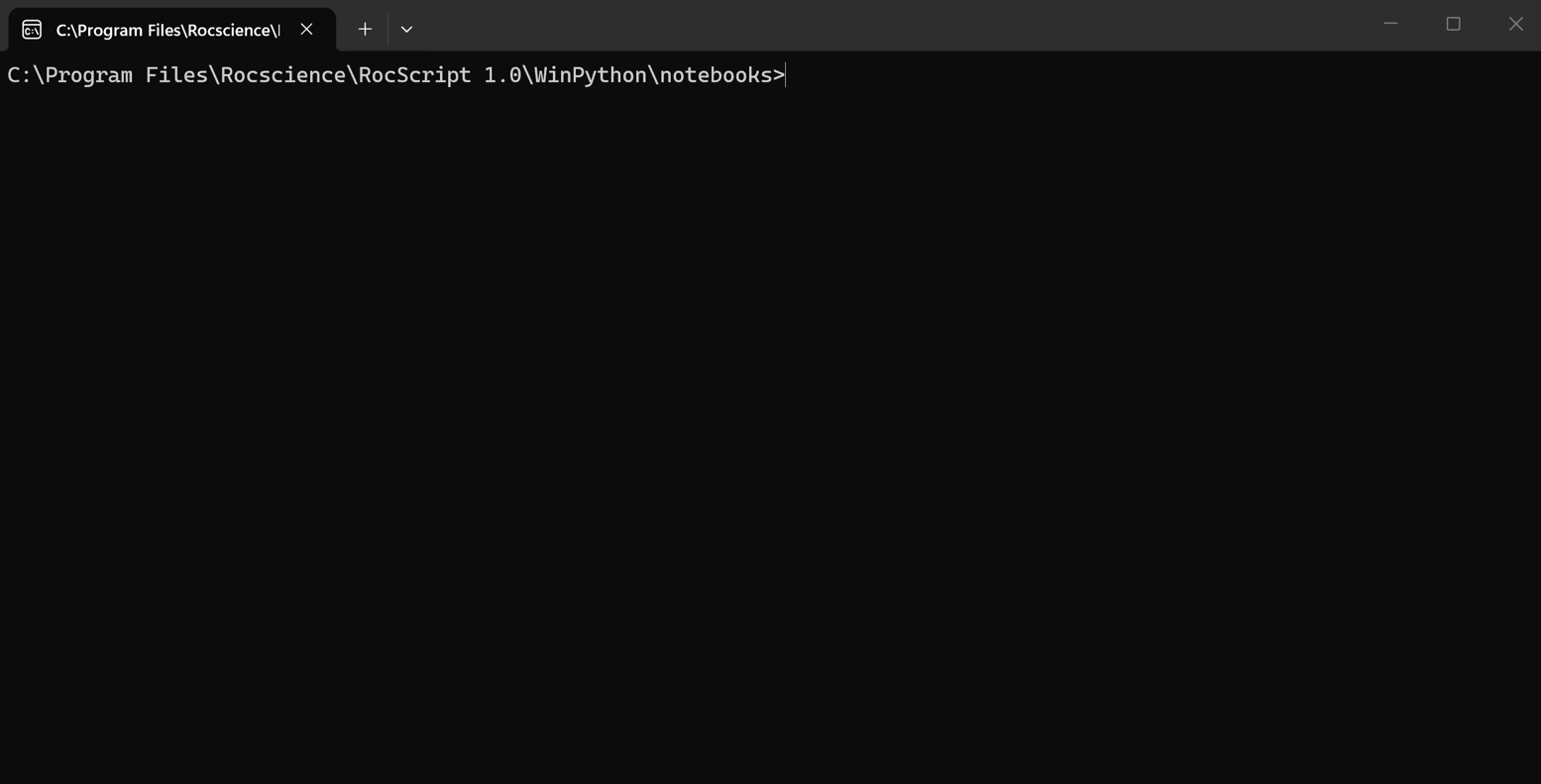 rocscript command prompt