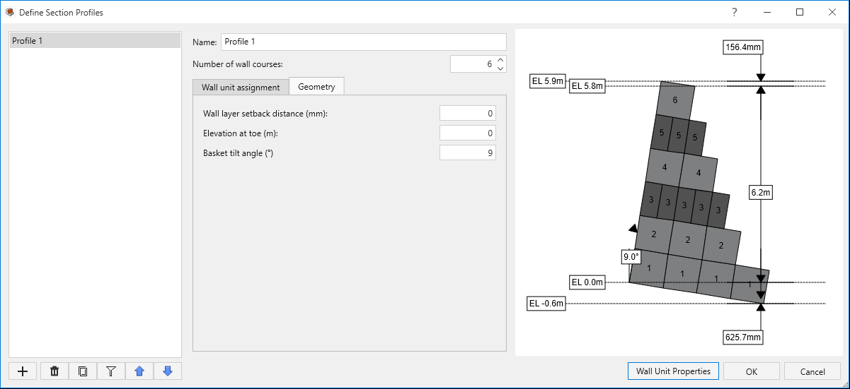 Define section profile