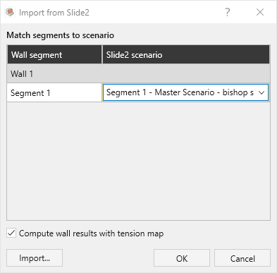 Import from Slide2 dialog