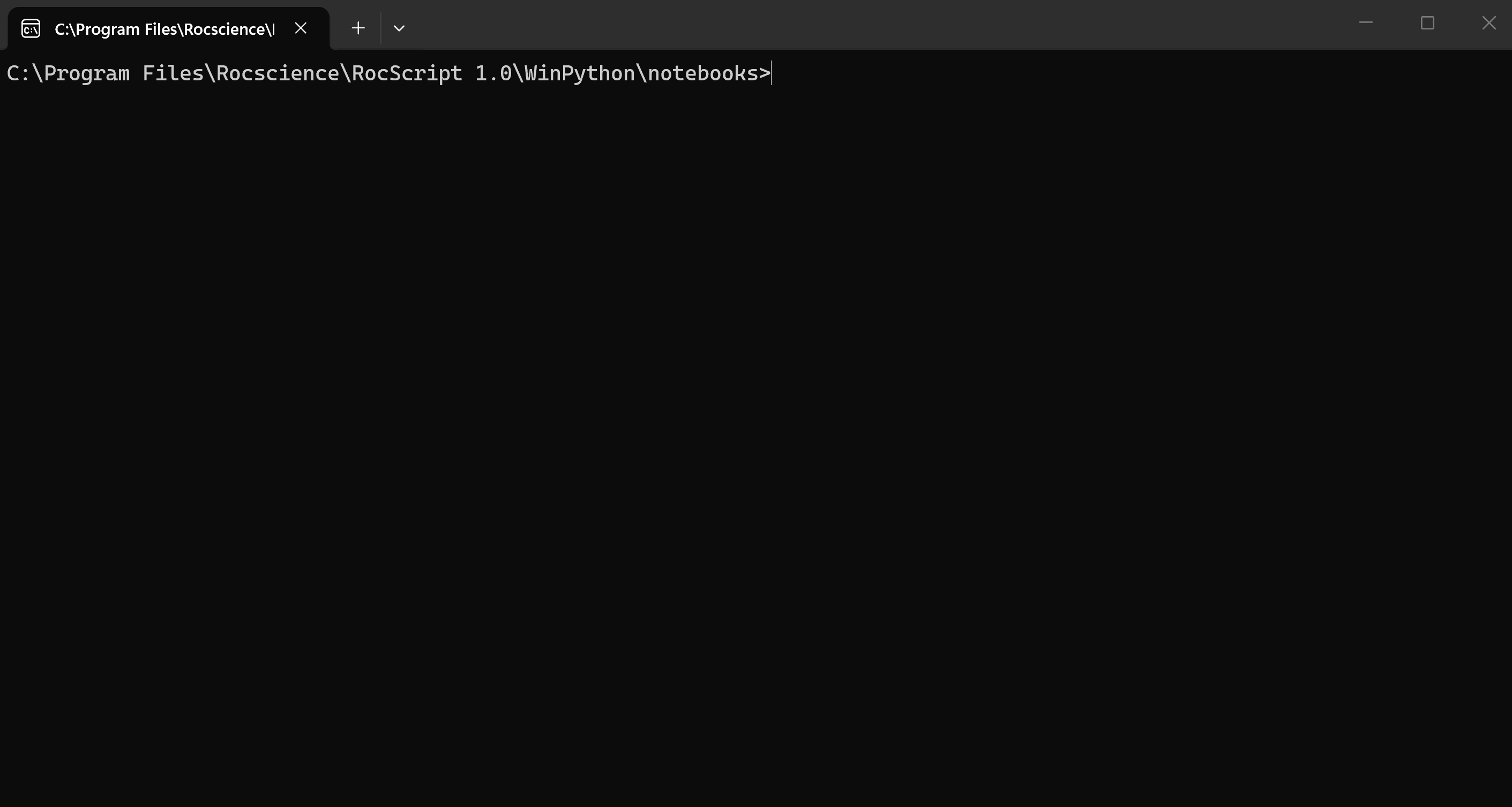 Rocscript WinPython Command Propmpt