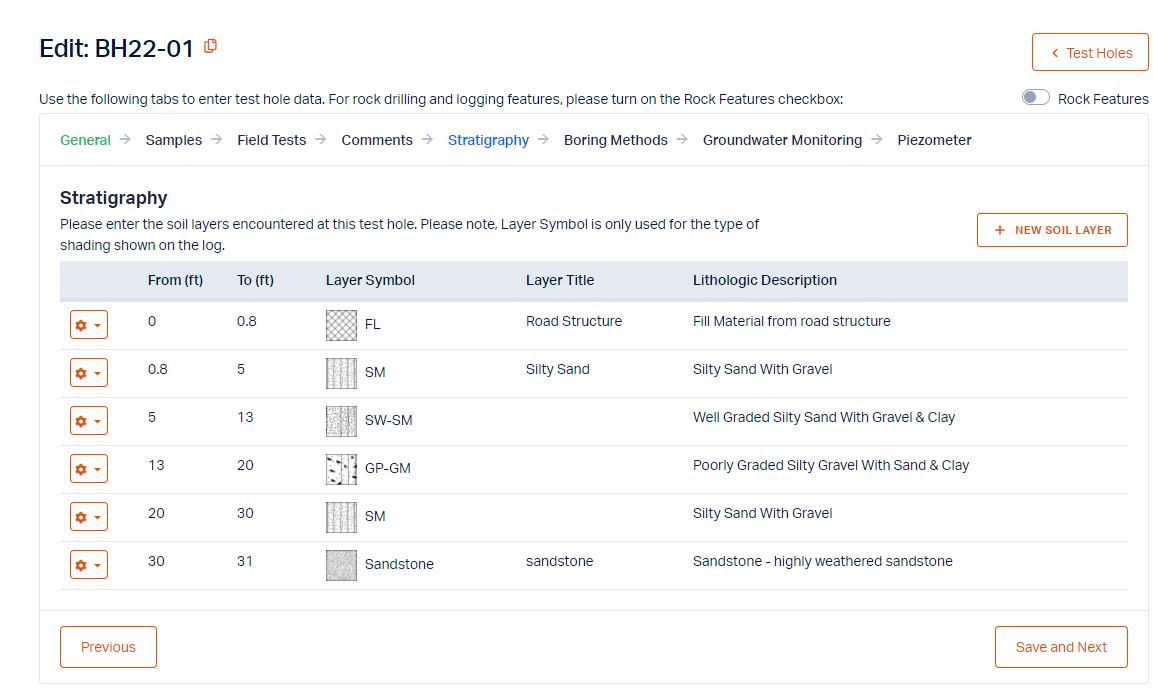 RSLog interface