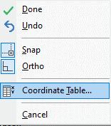 coordinate table