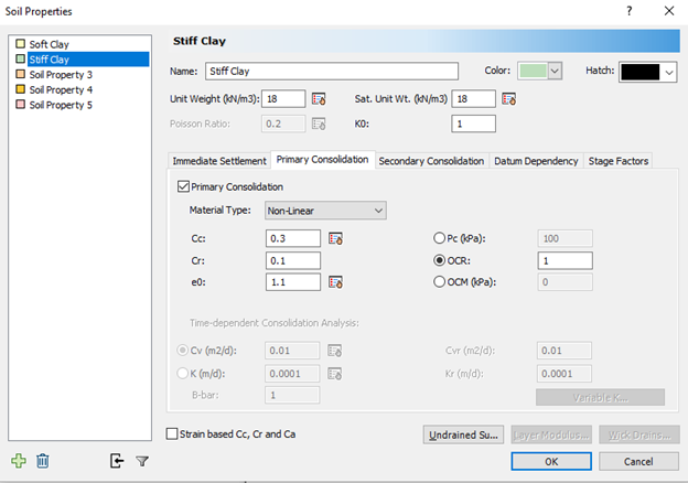 Stiff Clay - Project Settings Dialog