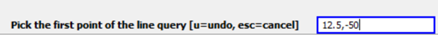 First point of query line
