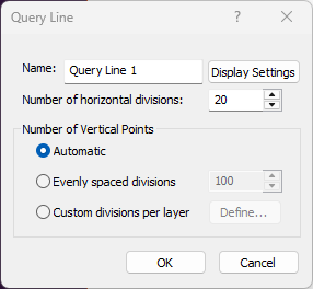Query line dialog