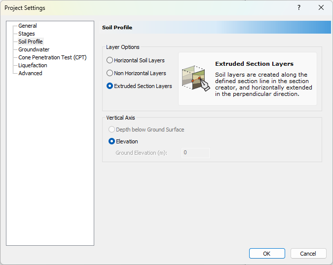 Project settings: Soil Profile
