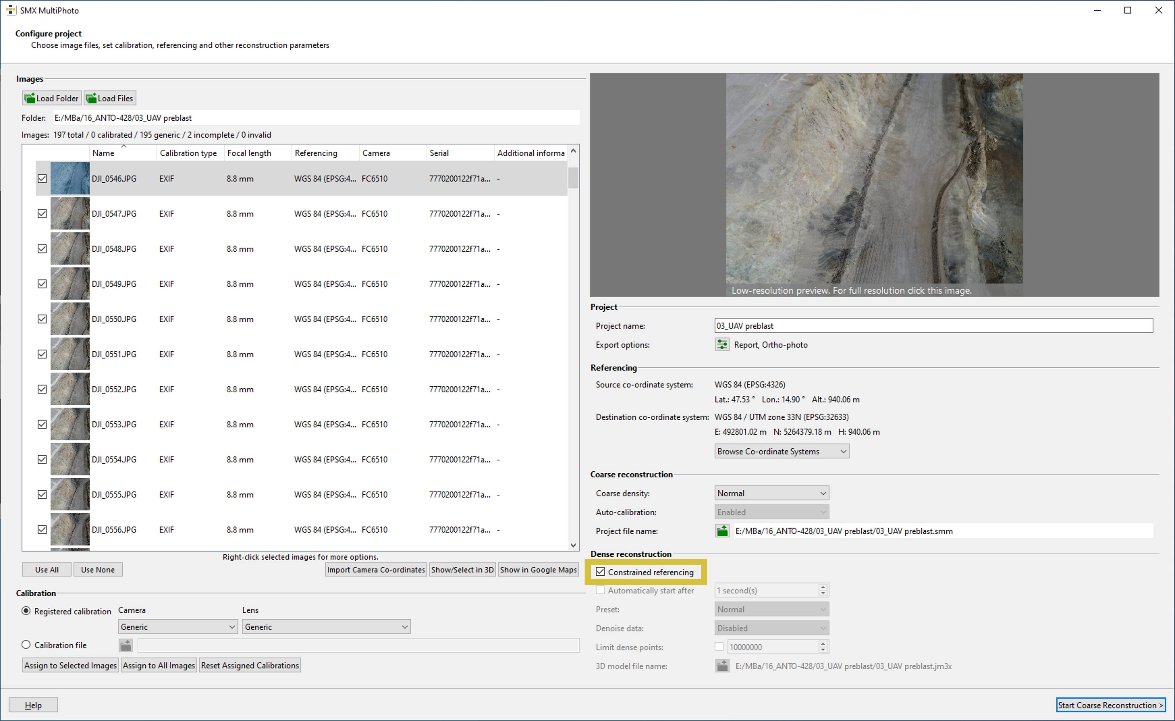 Enabling of the Constrained Referencing Mode