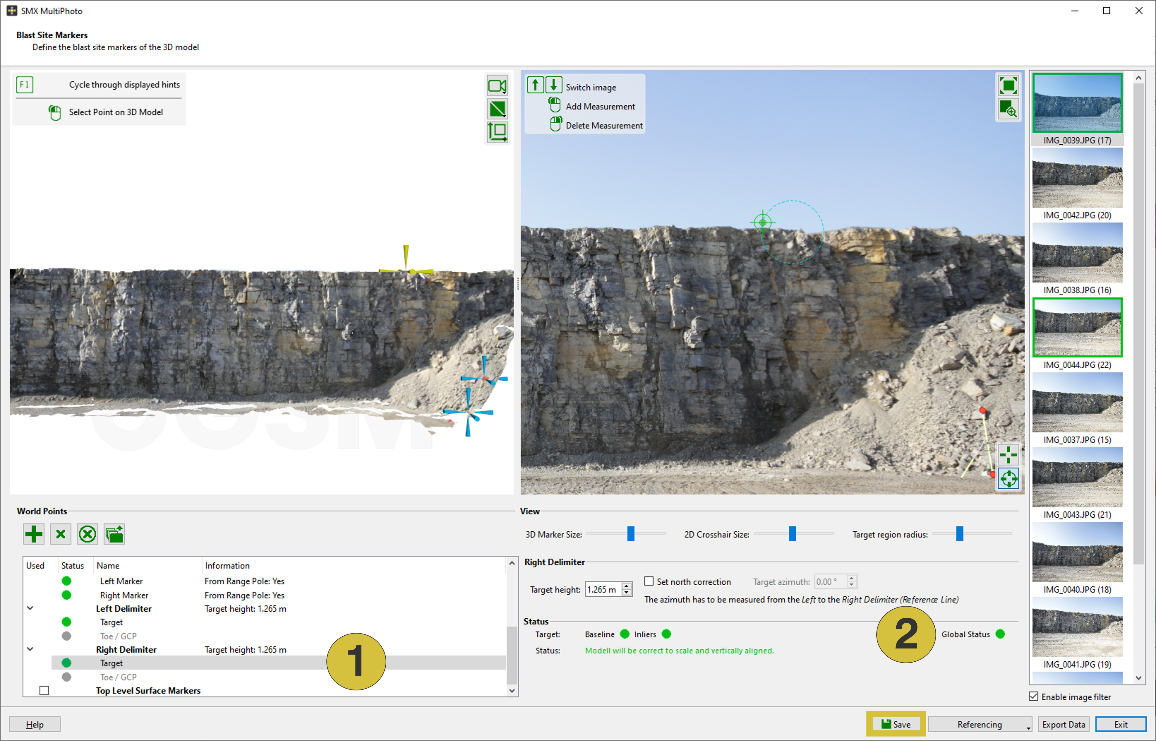 Blast Site Marker Mode – scaling