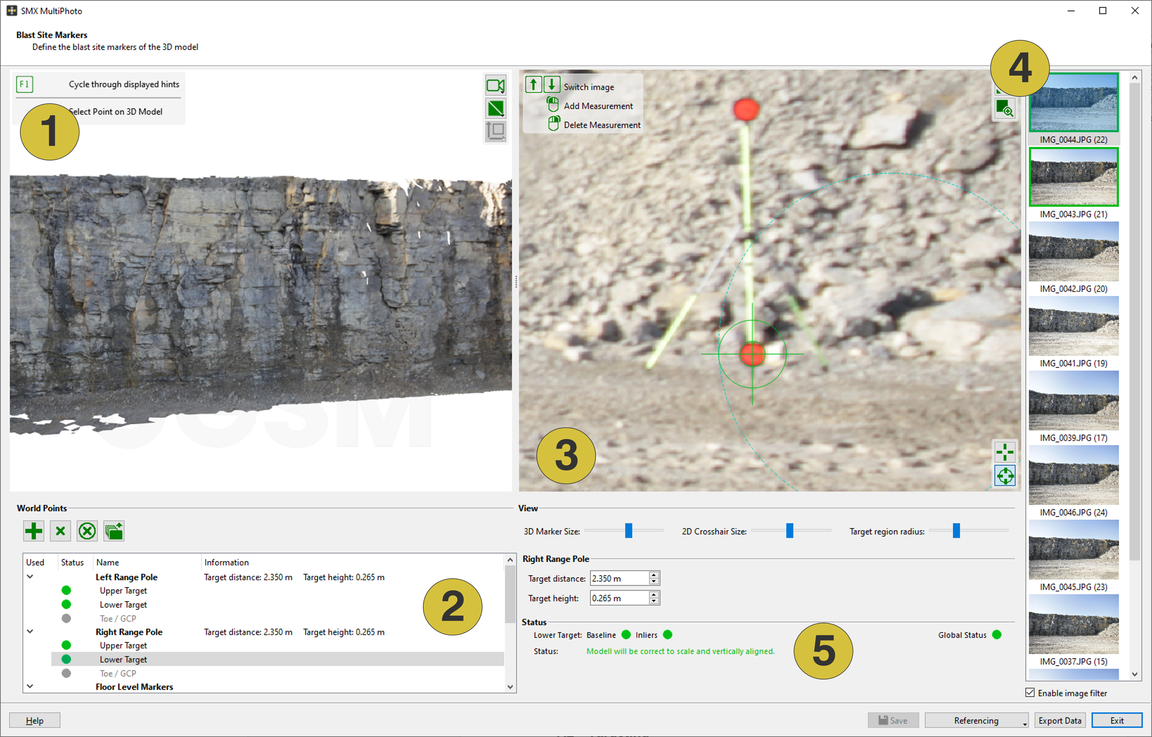 User interface Blast Site Marker Mode