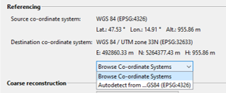 browse coordinate system