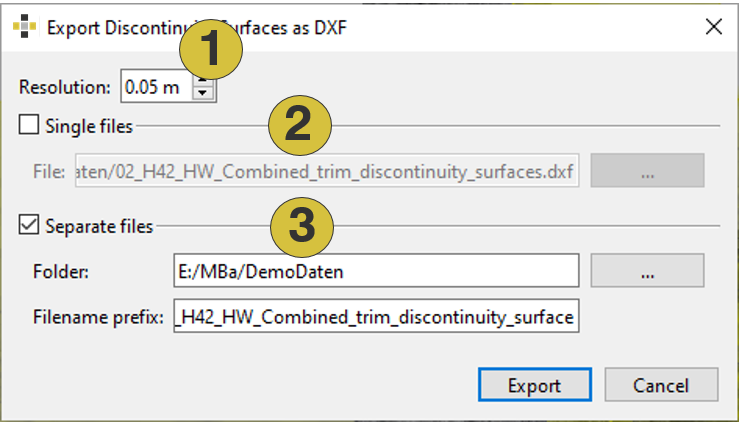 Export Discontinuity Surface as “.dxf”