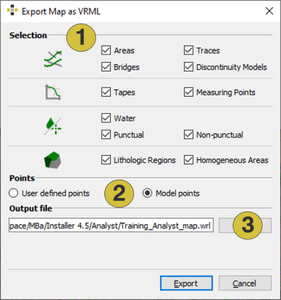 Export map as “.vrml”