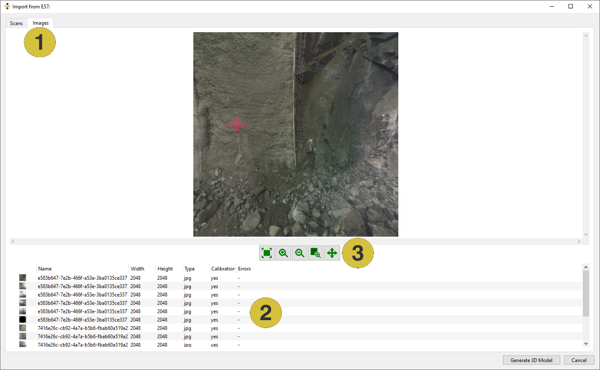 Images tab