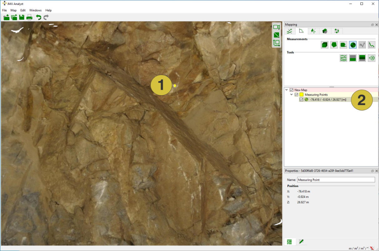 Measuring Point (yellow spot)