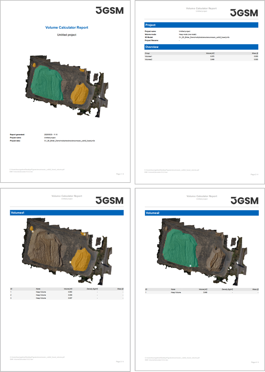 VolumeCalculator Report