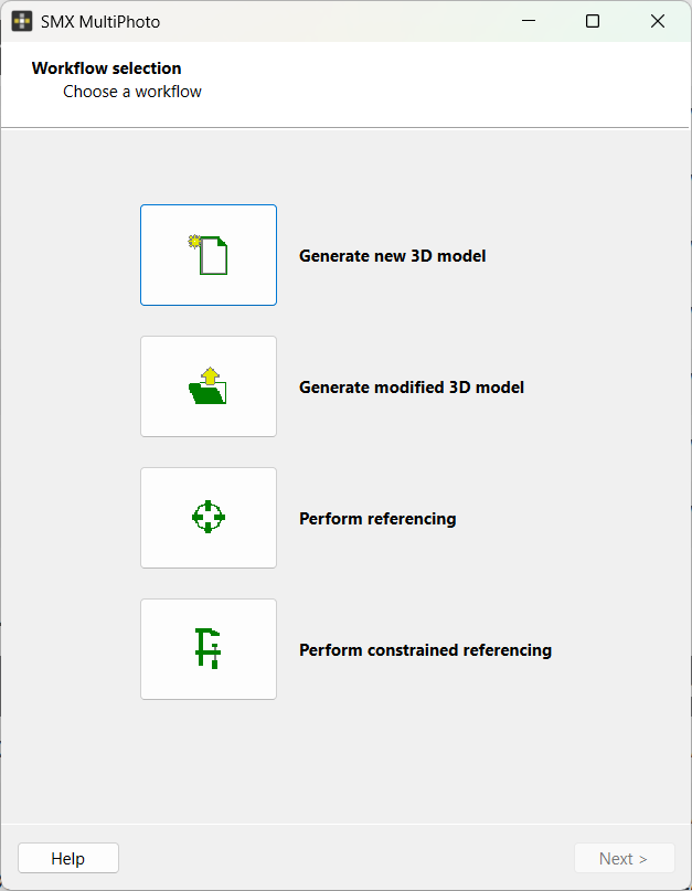 workflow selection