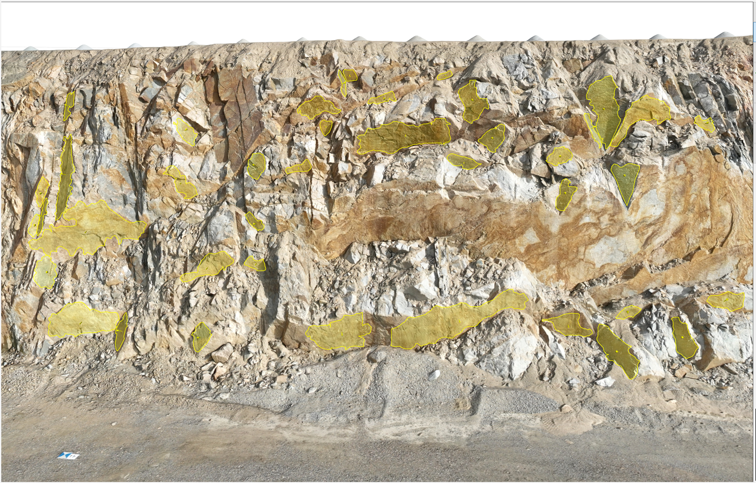 discontinuity surface mapping on model