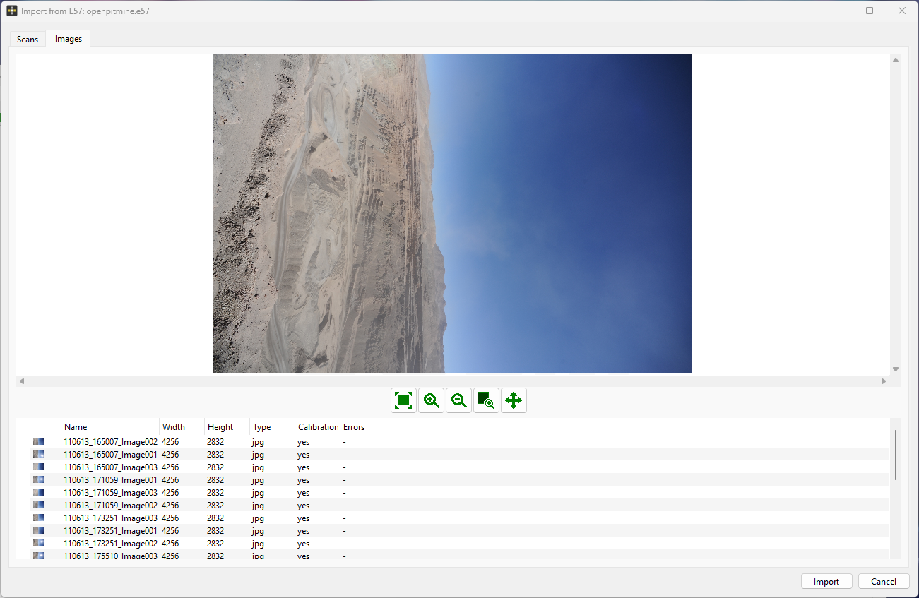 Images tab