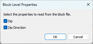 Block Level Properties dialog