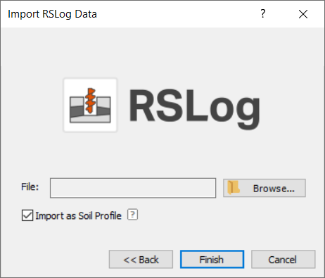 RSLog Import From File dialog