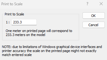 Print to scale Dialog