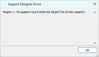 Support designer errors dialog