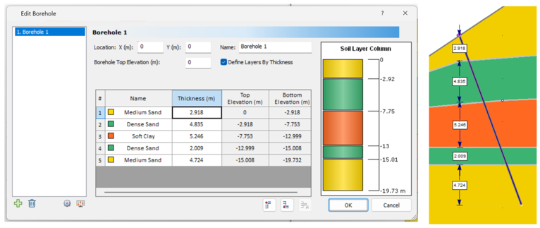 edit borehole dialog
