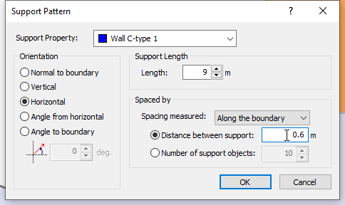 Support pattern dialog