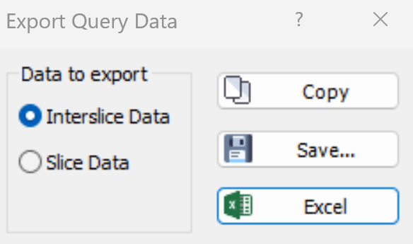 Export Query Data Dialog