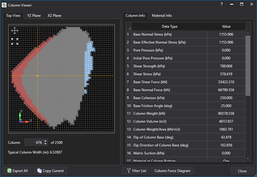 Column Viewer Dialog