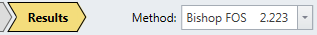 Results Tab - Bishop FOS Method