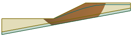2D View of Slip Surface Formed by Intersection with Lower Edge of External Boundary