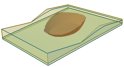 3D View of Slip Surface Formed by Intersection with Lower Edge of External Boundary