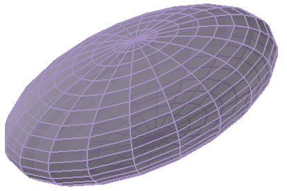 Ellipsoid created by 20 subdivisions and 20 stacks