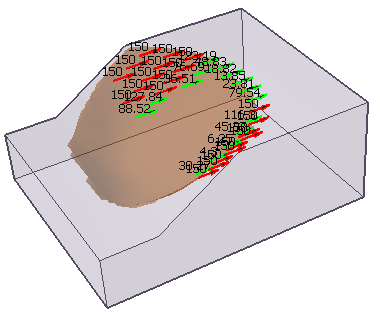 Display of Bolt Forces Applied to Slip Surface Columns