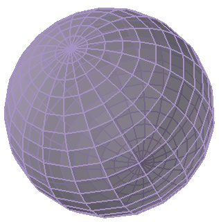 Sphere created by 20 subdivisions and stacks