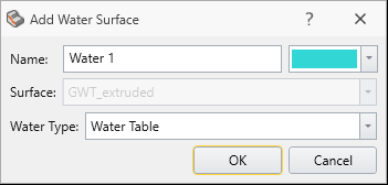Add Water Surface Dialog
