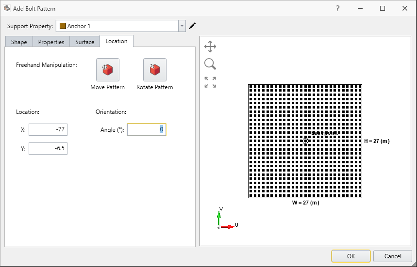 Add Support Pattern Dialog