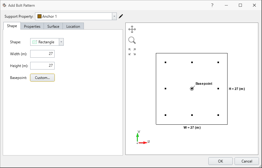 Add Support Pattern Dialog