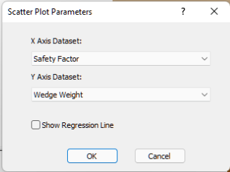 Scatter Plot Parameters dialog