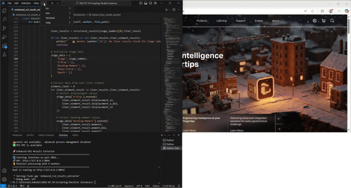 High-performance computing used to solve approximately 4,500 RS2 models in parallel.