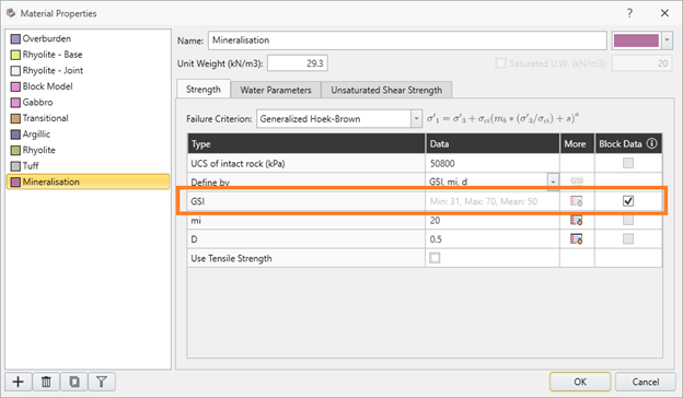 Material Properties Dialog