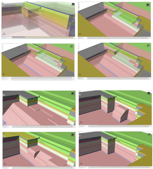 Figure 10 - Case Study - 3D Finite Element Analysis of a Deep Excavation & Ground Response Evaluation