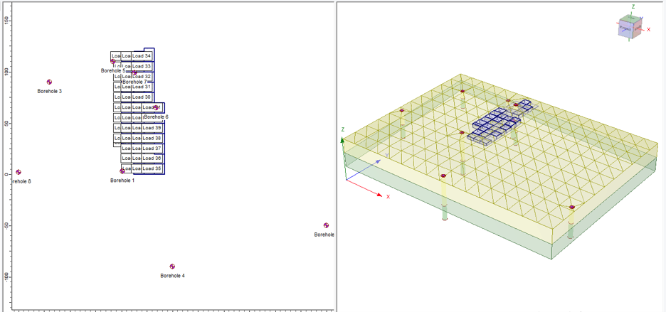 Figure 1.&nbsp;&nbsp;Fully imported loads from excel file to settle3 with RSInsight.