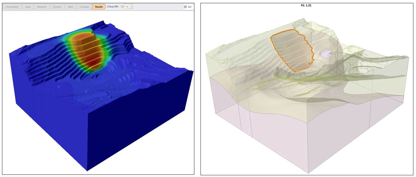 Figure 2. Critical SRF comparison between RS3 and Slide3.